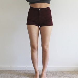 Wine red shorts